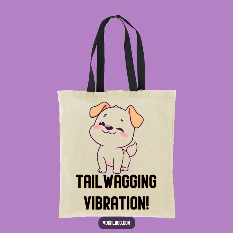 Funny Dog Happy Wiggle Tote Bag: Carry Your Excitement!