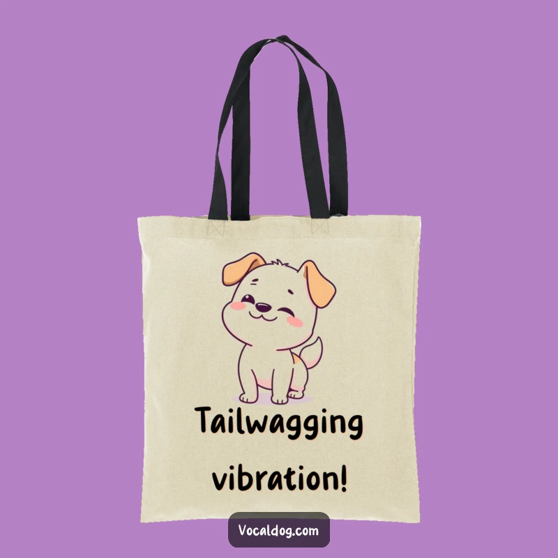 Funny Dog Happy Wiggle Tote Bag: Carry Your Excitement!